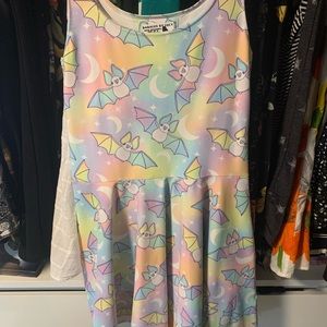 Pastel bat print fit and flare dress from Babalus by Lucy
